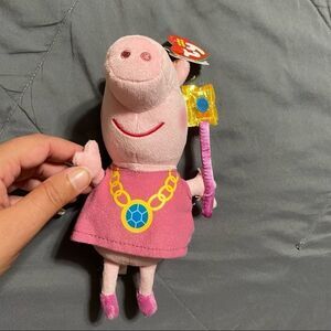TY Beanies Buddy 10" Plush Peppa Pig Princess Peppa